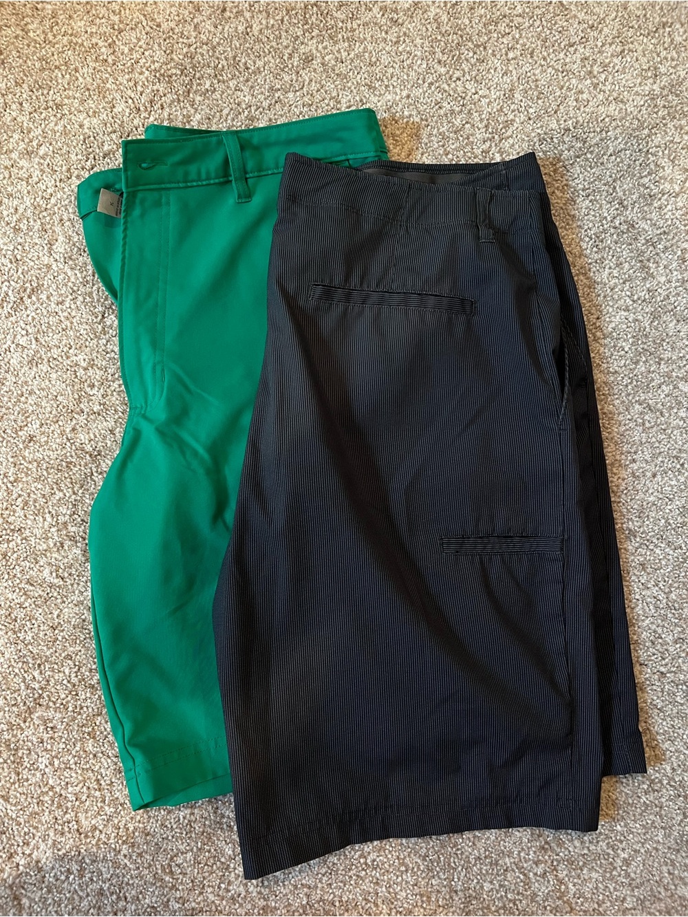 Men’s Green and Black golf shorts - Pack of Two
